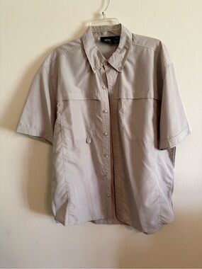 Stillwater Supply Co. Light Taupe Short-Sleeve Button Shirt